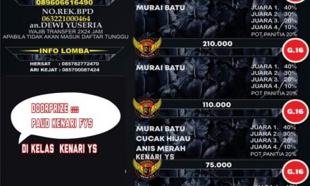 Brosur Derby Kicau Real Fighter Yogyakarta (28/04/2022)