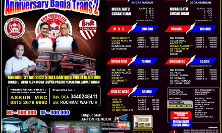 Brosur Anniversary Bagja Trans 2 Pemalang Jawa Tengah (19/07/2022)