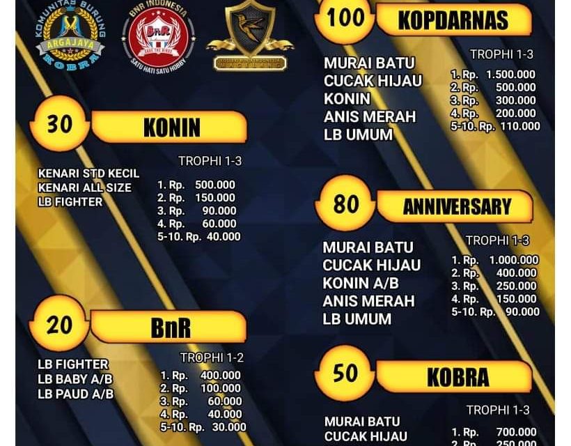 Brosur 6th Anniversary BnR Kobra Feat Kopdarnas KNI Magelang (23/07/2022)