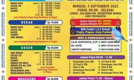 Brosur Piala Dekan FKH UGM Yogyakarta (30/08/2022)